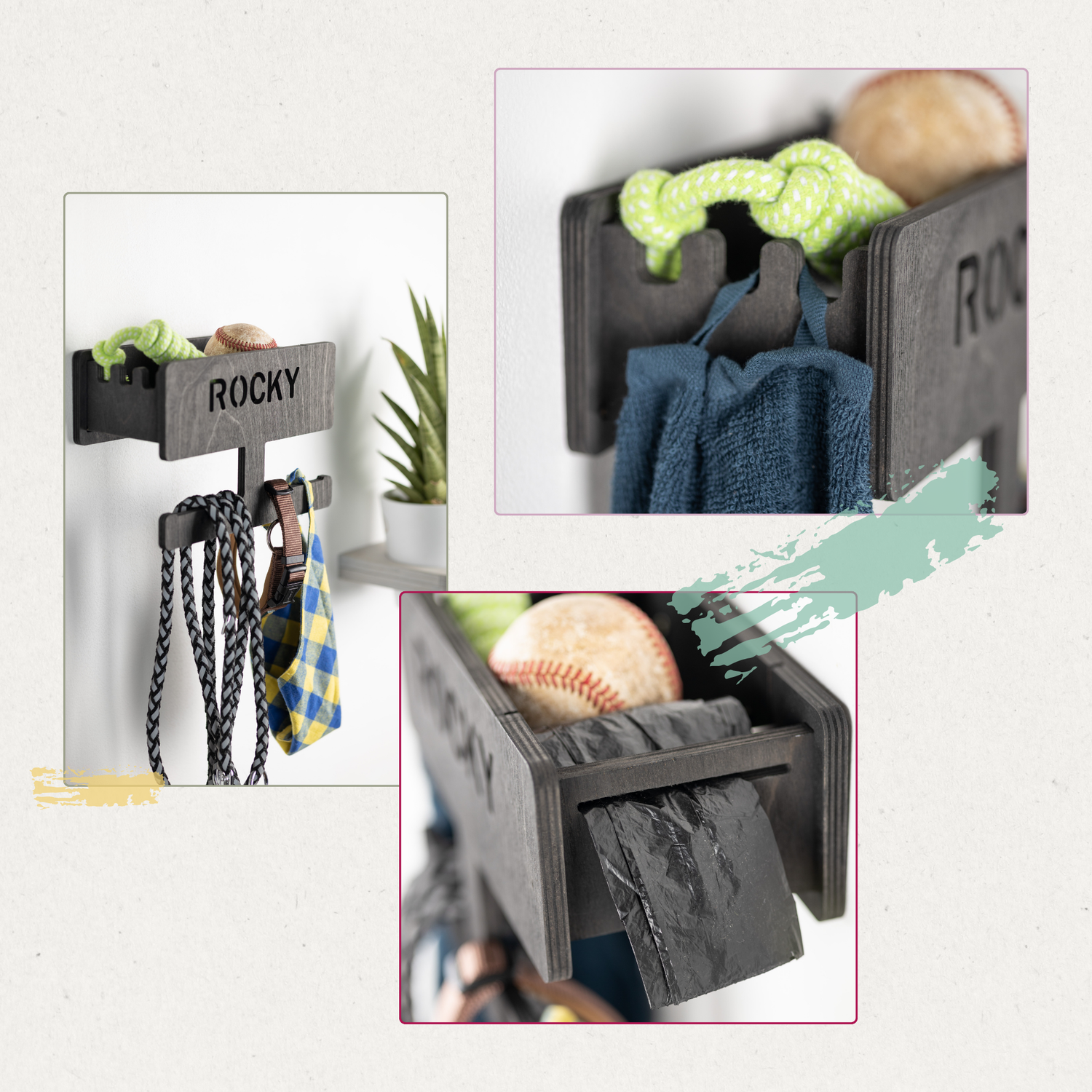 PERSONALISERING: Hundetøjstativ L