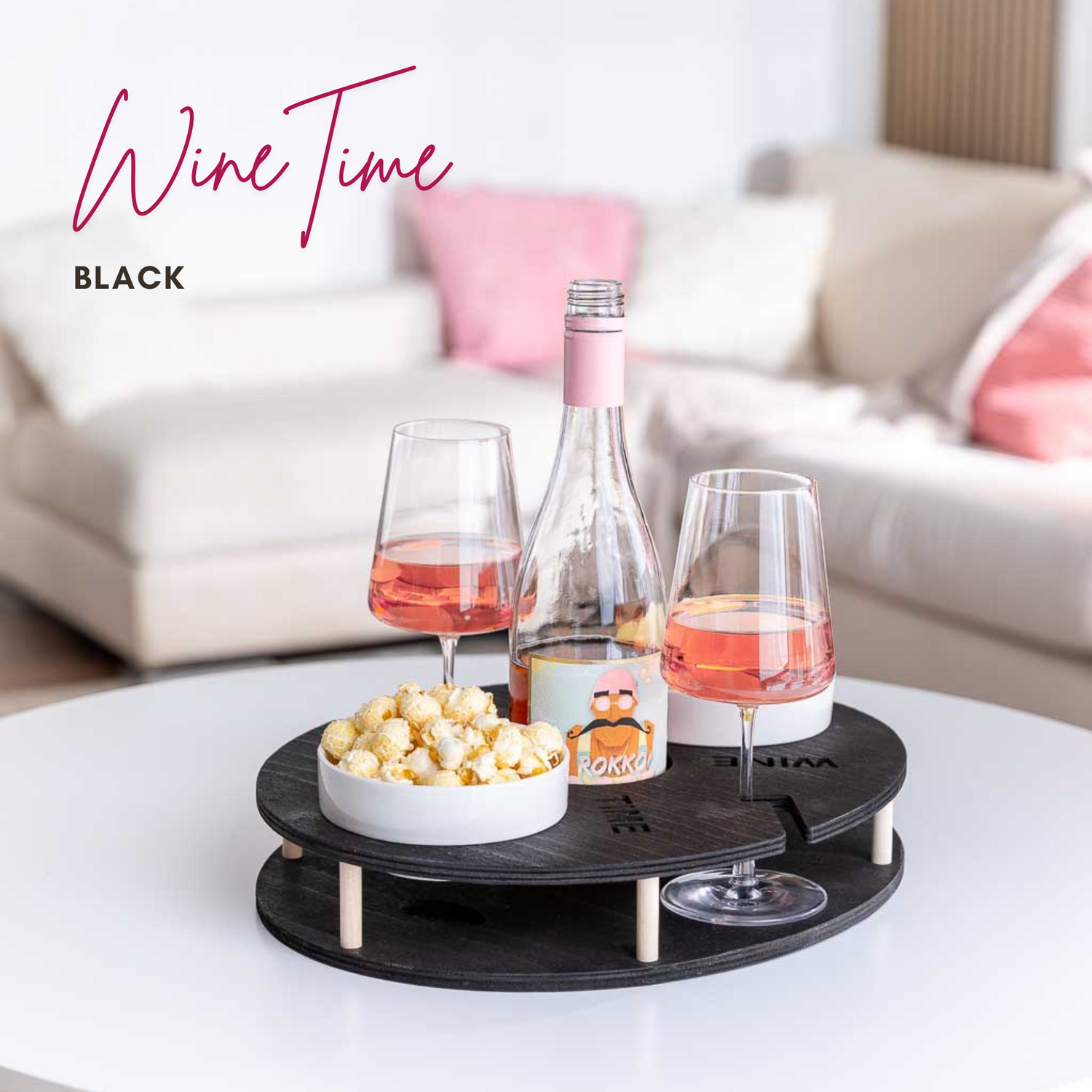 Vinbar med 2 porcelænsskåle