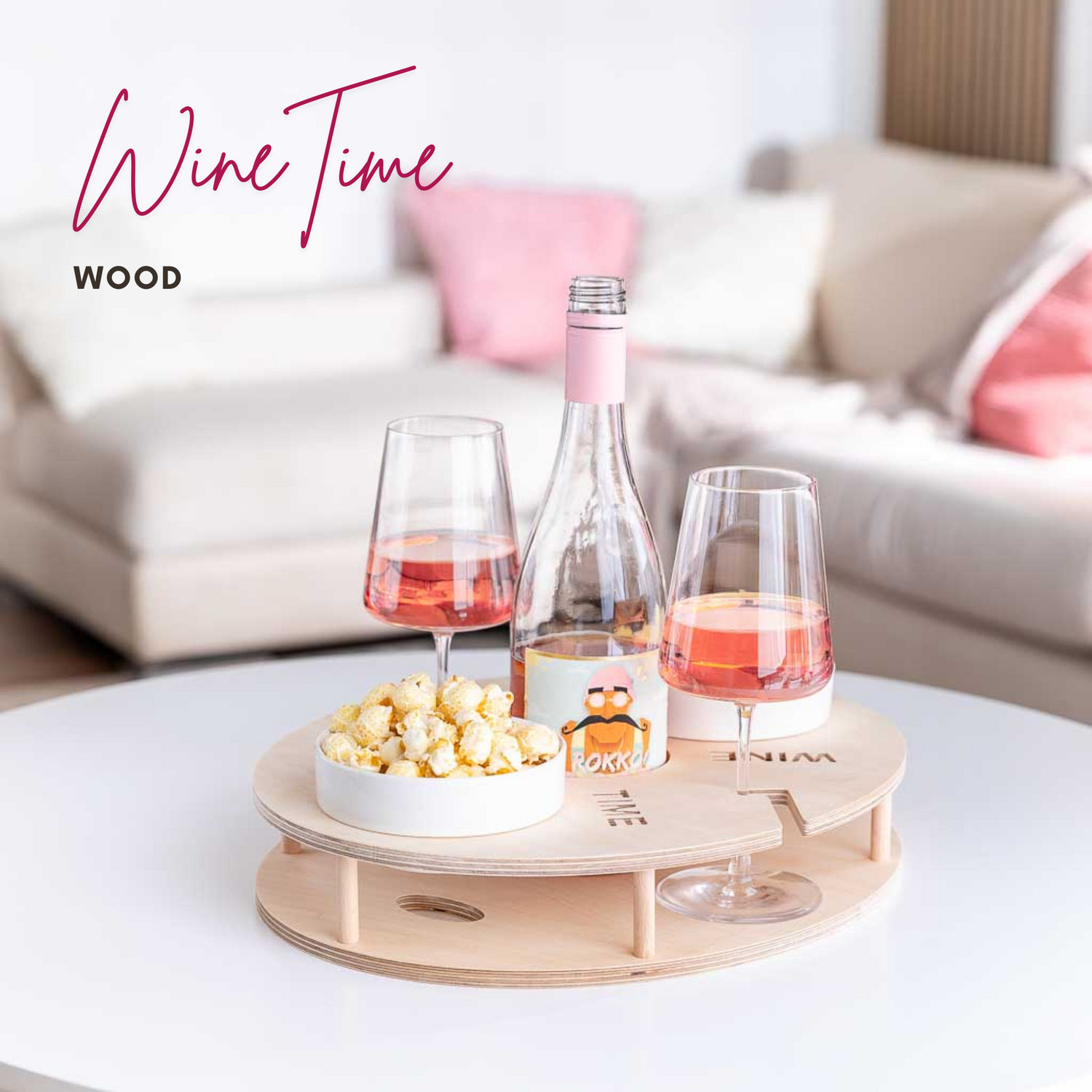 Vinbar med 2 porcelænsskåle